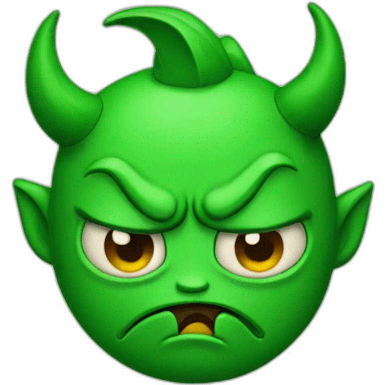 green sad devil emoji