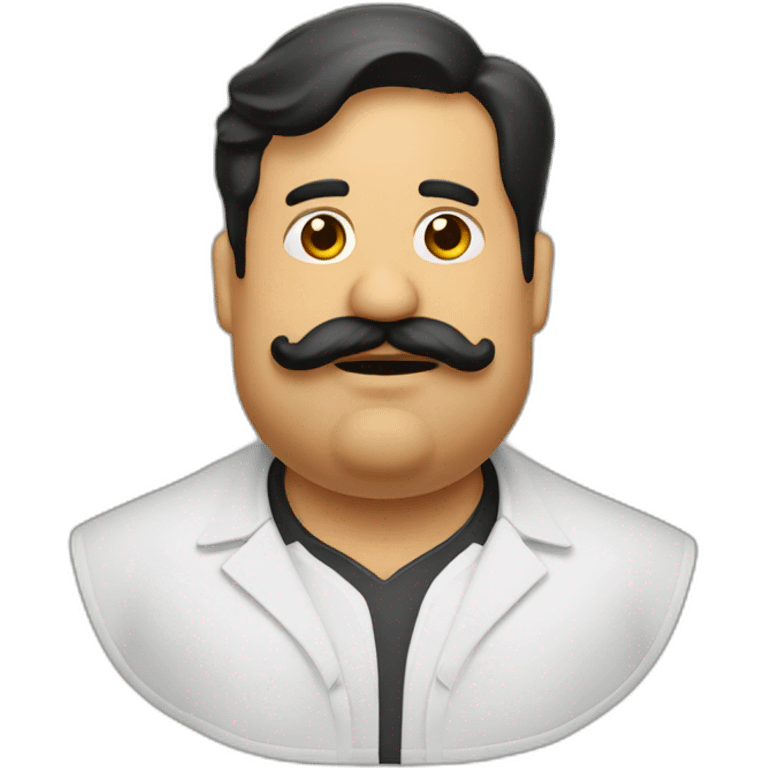 Taquero gordito con bigote vendiendo tacos de pastor  emoji