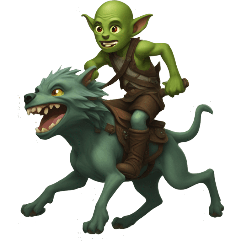 goblin riding a worg  emoji