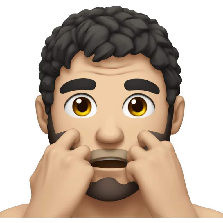 mma fighter grabbing his face emoji