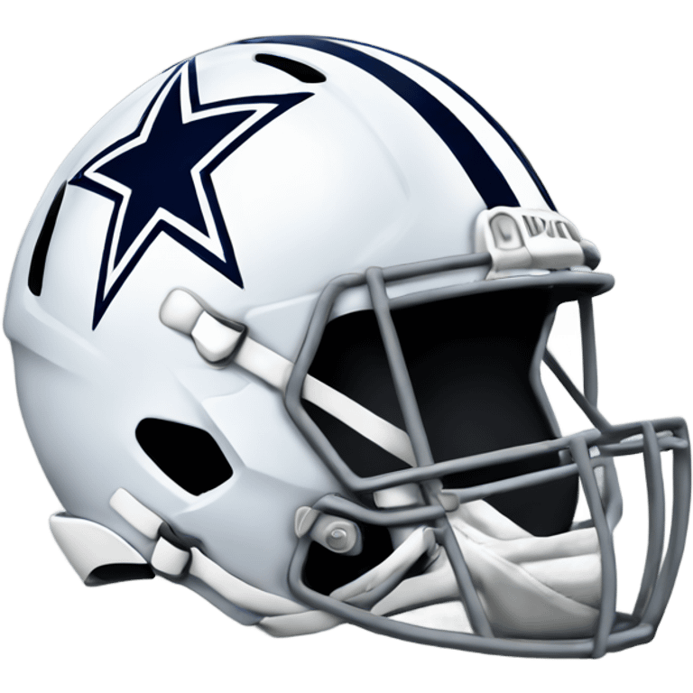 Dallas Cowboys helmet with star emoji