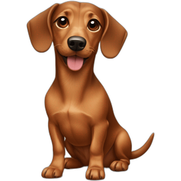 brown dachshund and terrier dog mix emoji