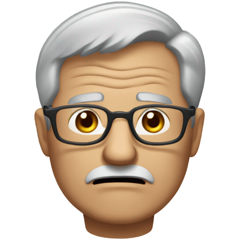 man from Disney up grey hair glasses grumpy face emoji