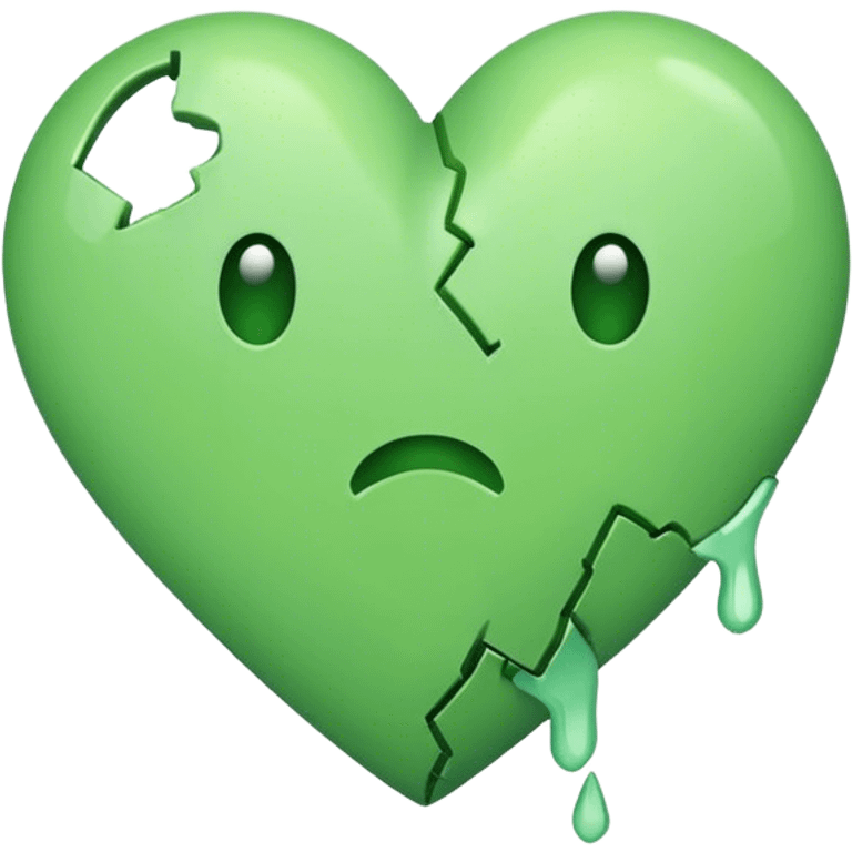 Light green broken heart 💔  emoji