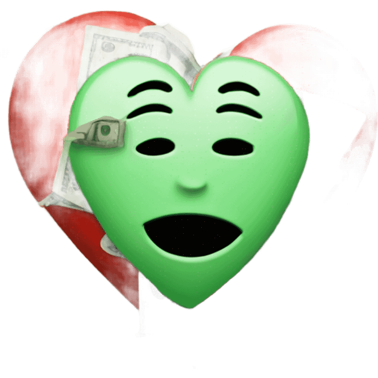 Broken heart with money  emoji