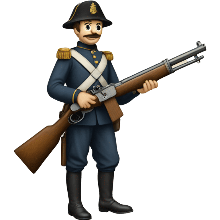 Enfield gun 1856 and soldier emoji