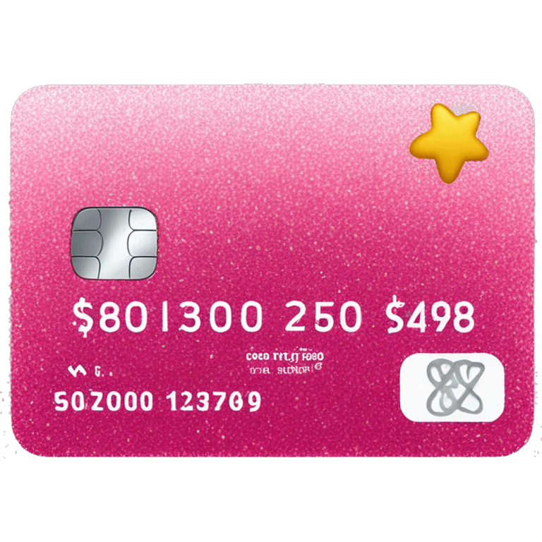 pink sparkle mastercard Credit card  emoji