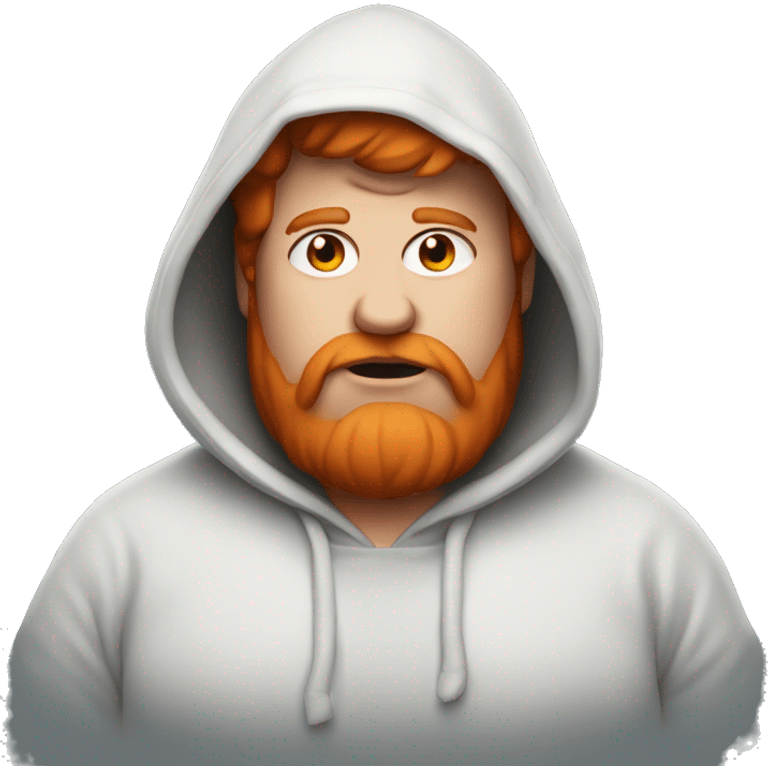 Fat redheaded man in a hood emoji