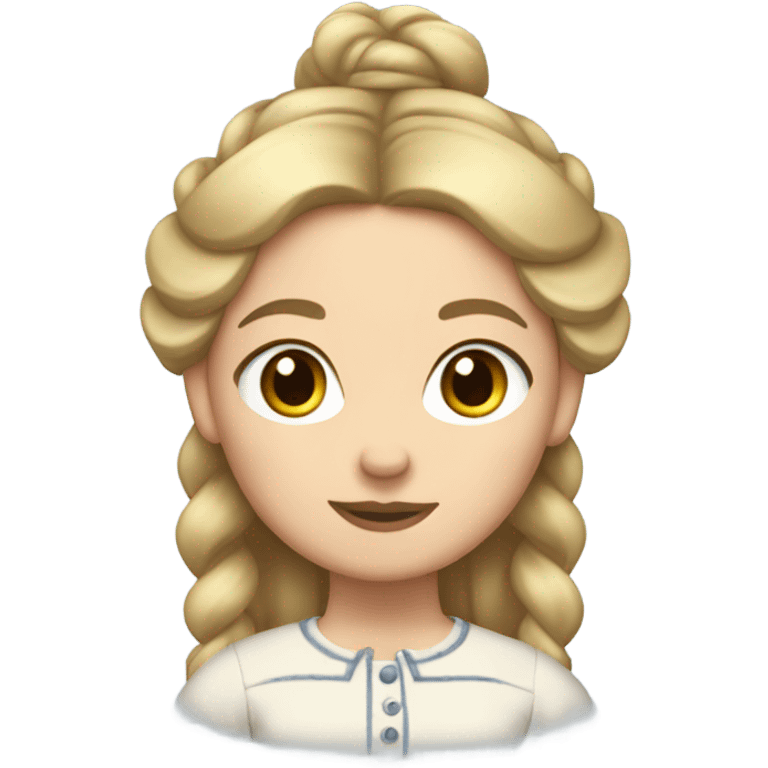 Caroline ingalls blonde hair in bun emoji