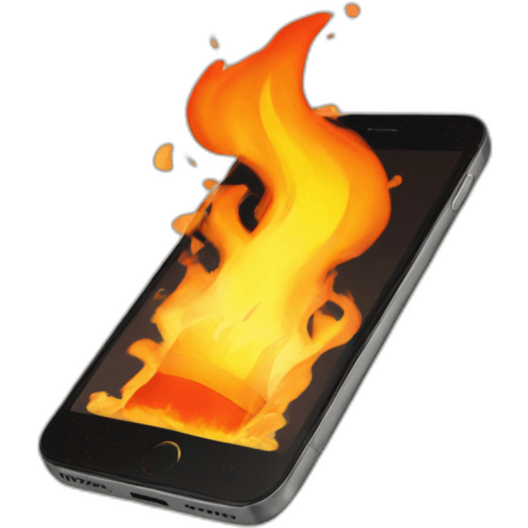 iphone on fire emoji