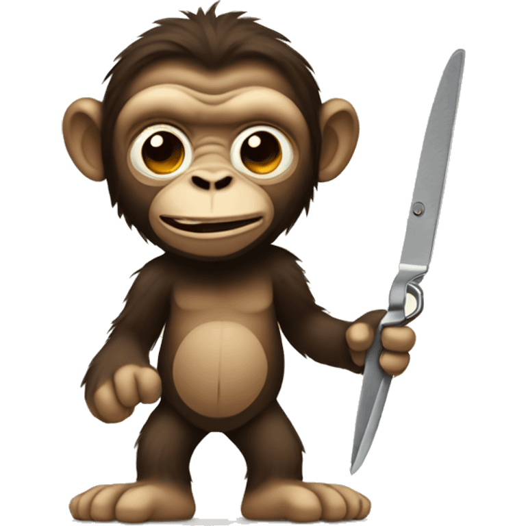 Ape with scissors  emoji