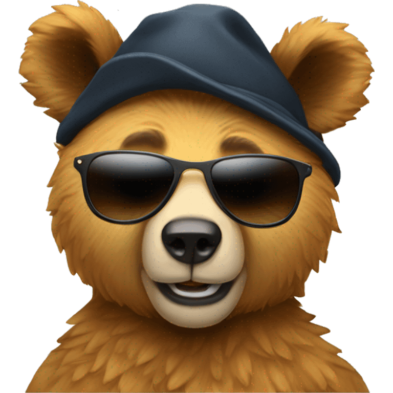 Ein Bär mit einer Sonnenbrille  emoji