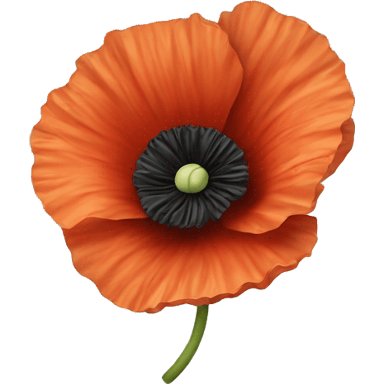 Poppy flower  emoji