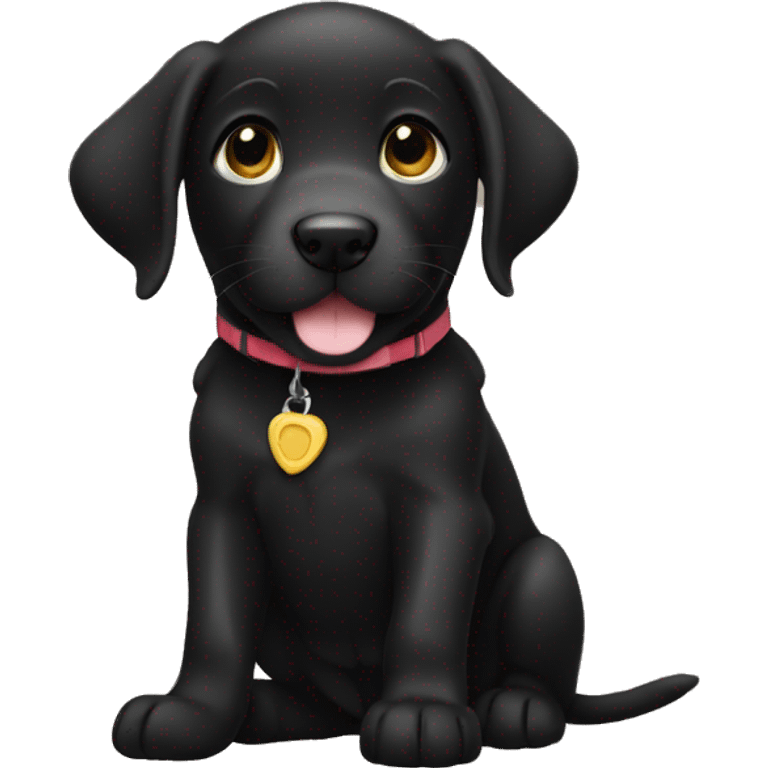 black labrador puppy giving thumbs up emoji