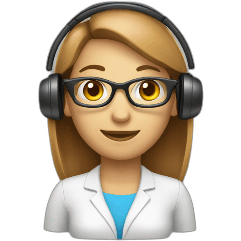 customer service agent with headset emoji