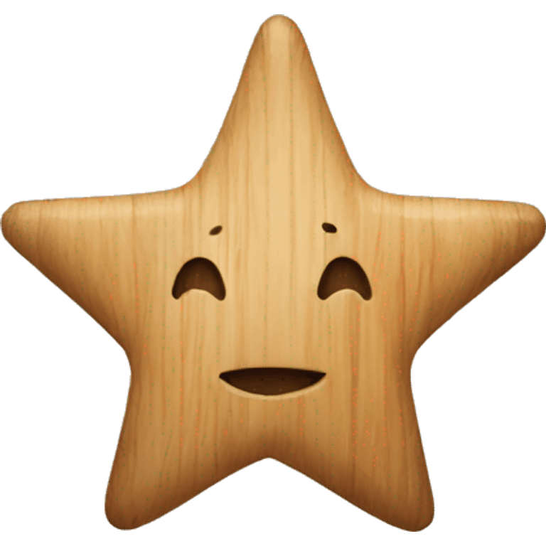 Create me a star made of wood without any other stuffs emoji