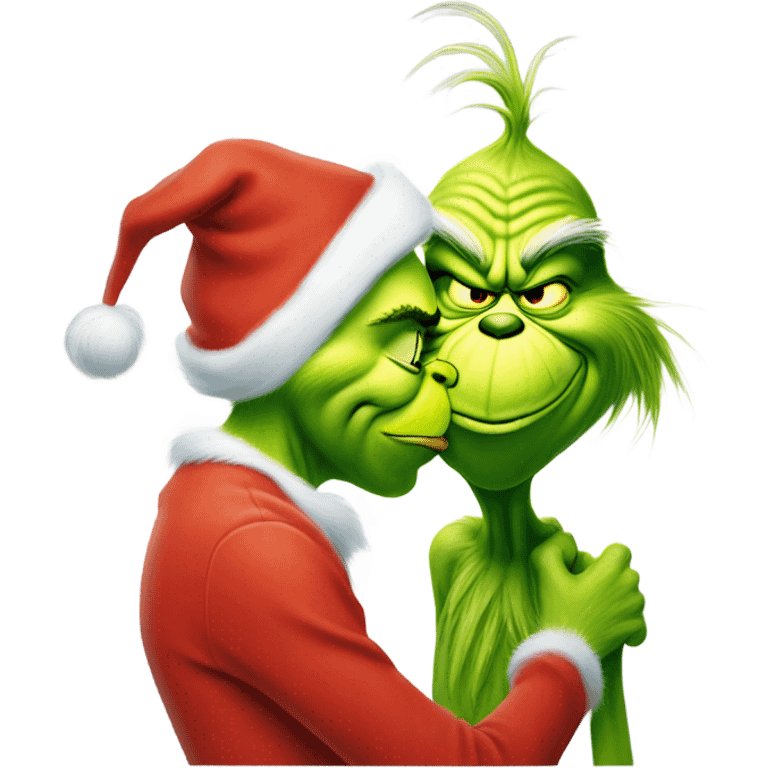 the grinch kissing the grinch emoji