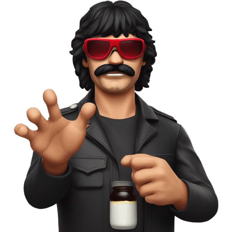 dr disrespect with a lot of mayo on his hands emoji