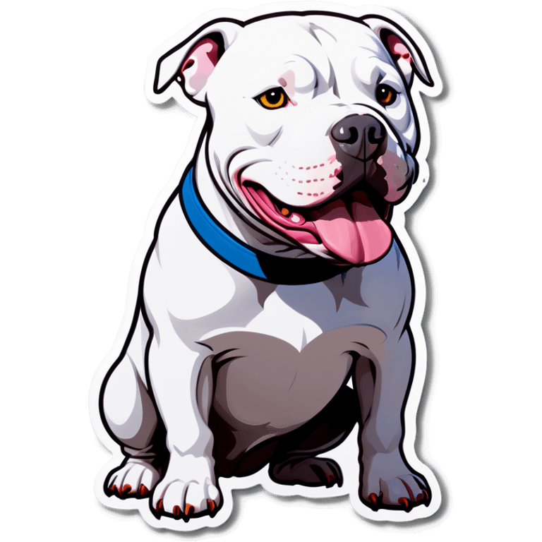 white pitbull  emoji