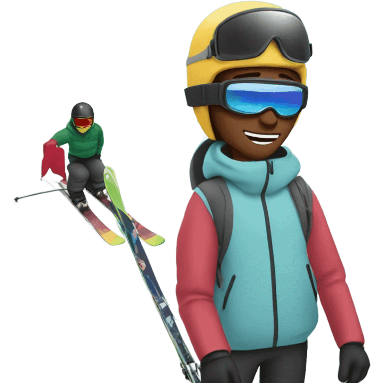 Me skiing emoji