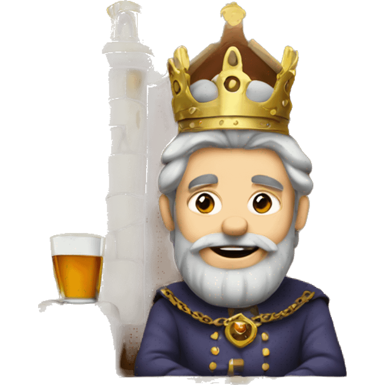 king in a castle irish with whiskey emoji