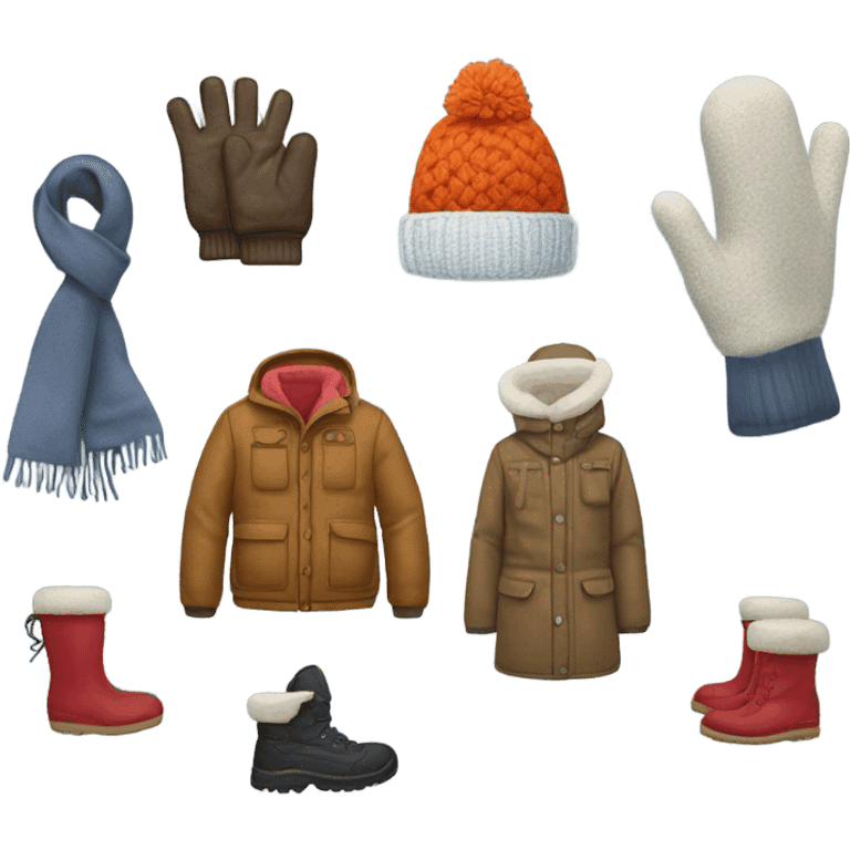 Winter clothes emoji