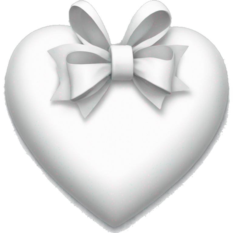 white heart with bow emoji