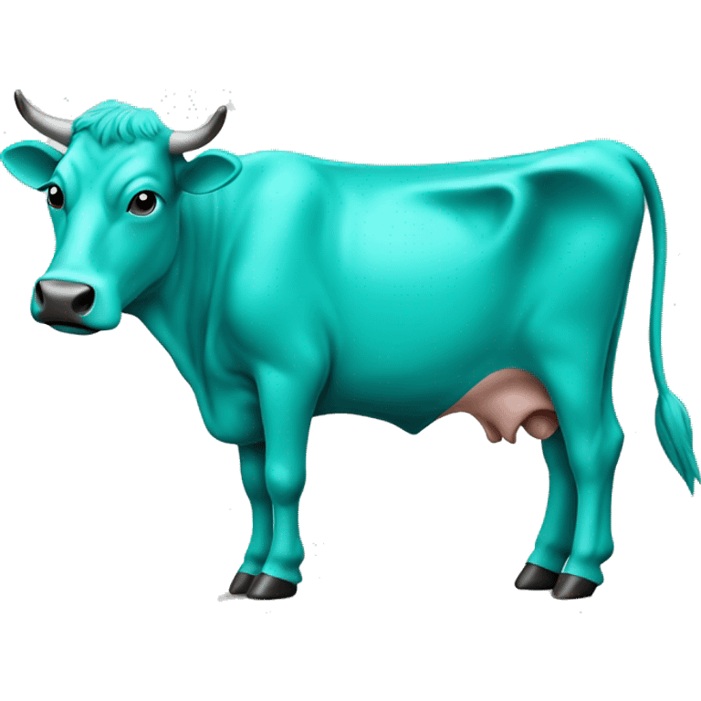 turquoise cow emoji