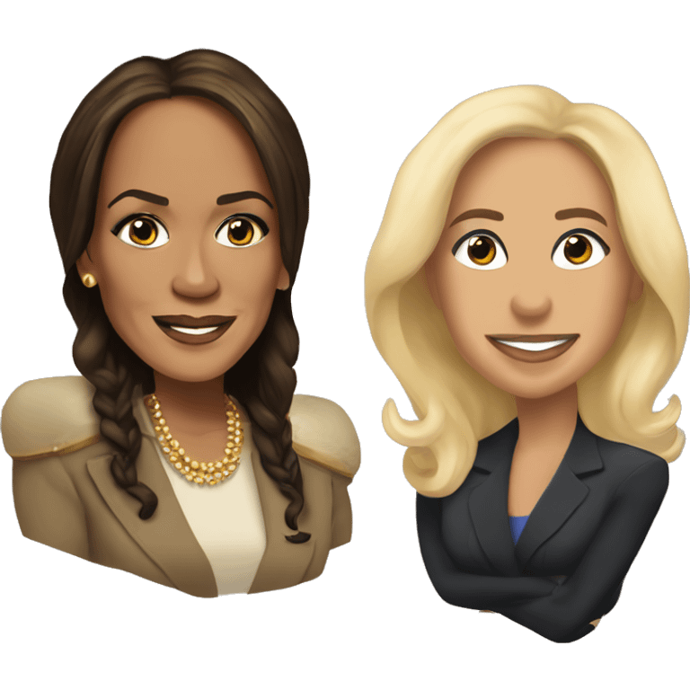 Kamala harris and blonde princess close  emoji