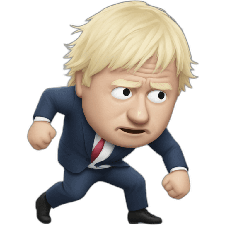 Boris Johnson wresting match emoji