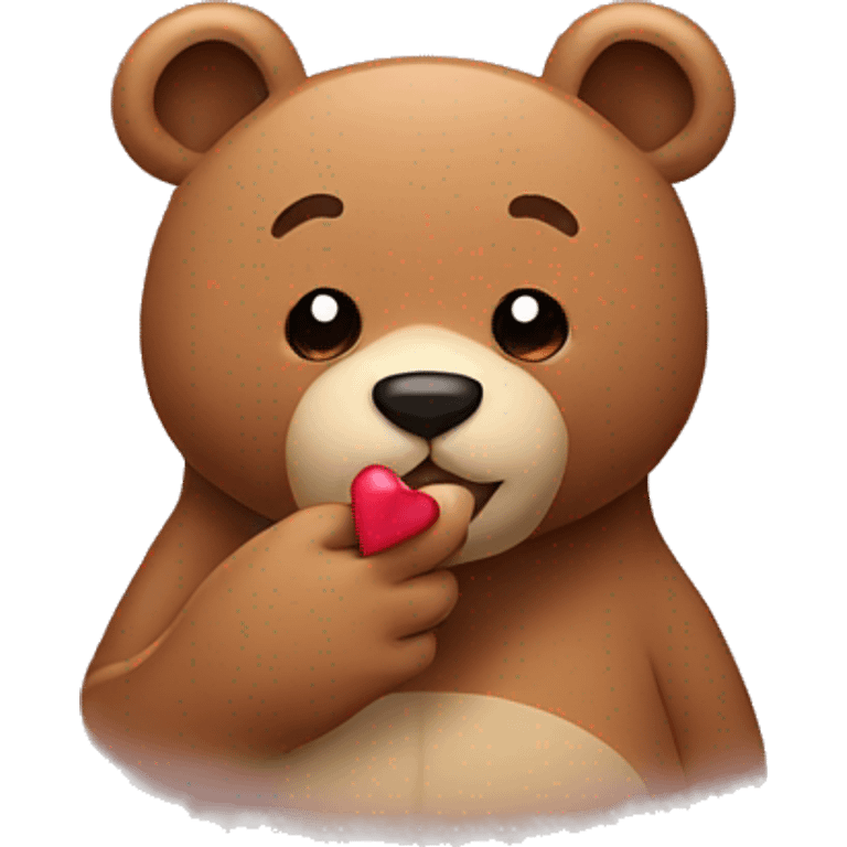 Bear sending kisses emoji