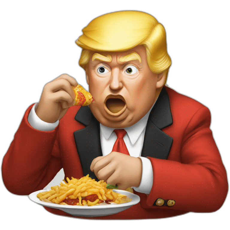 Trump eating a hoho emoji