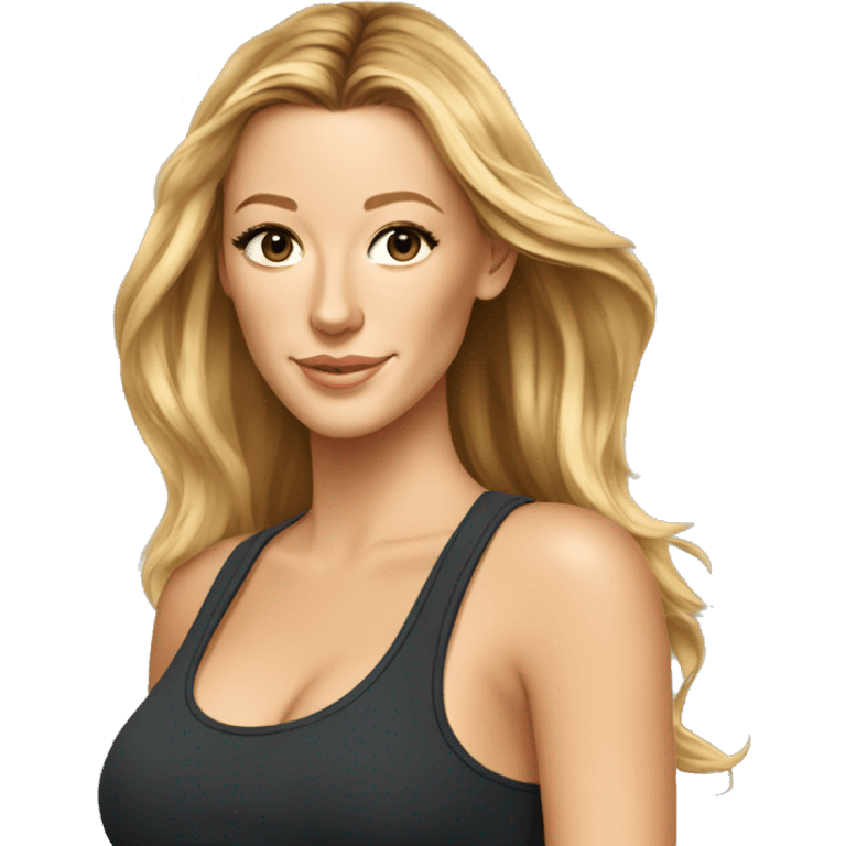 blake lively cartoon wearing tank top emoji