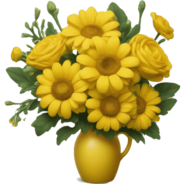 yellow flower bouquet still life emoji