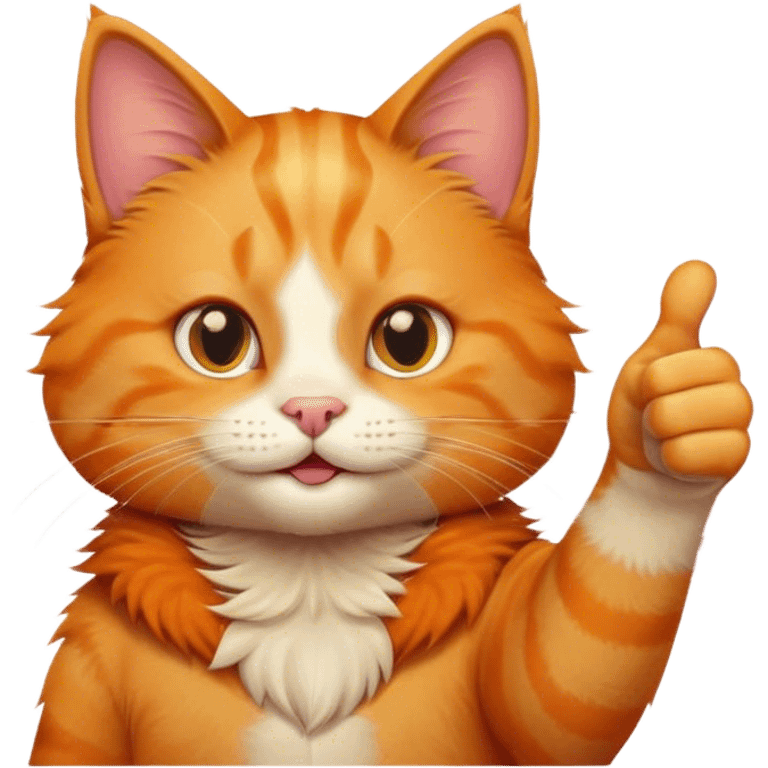 Ginger cat thumbs up emoji