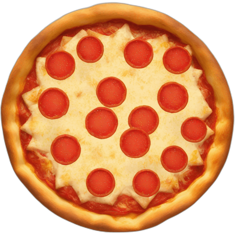 Pizza pie in shape of star emoji