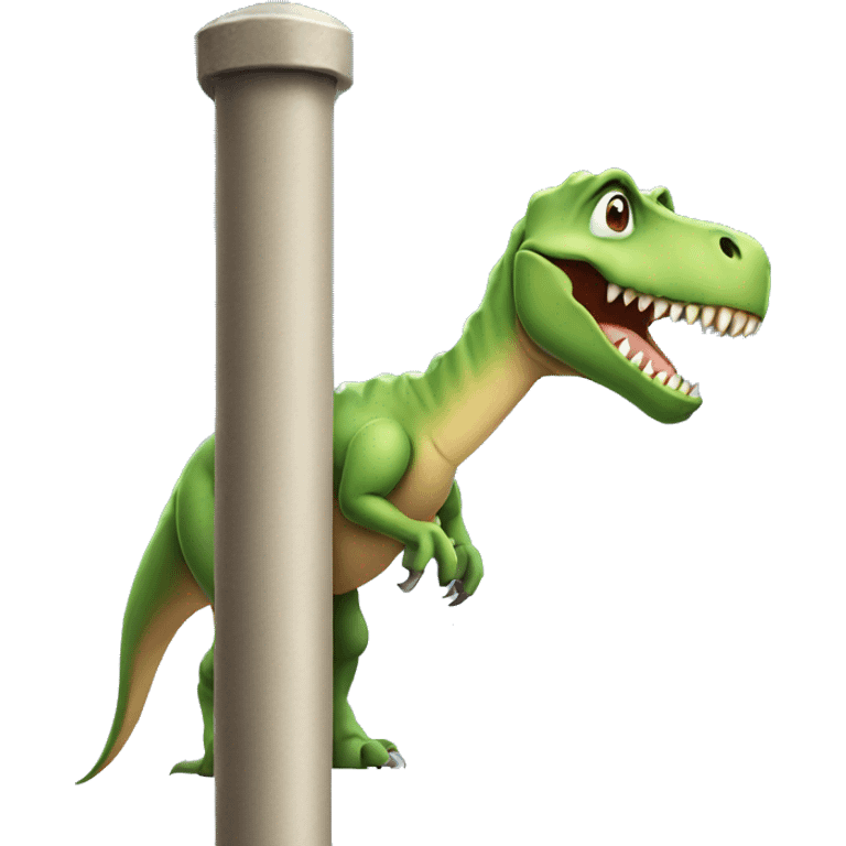 dinosaur on a pole vertically  emoji