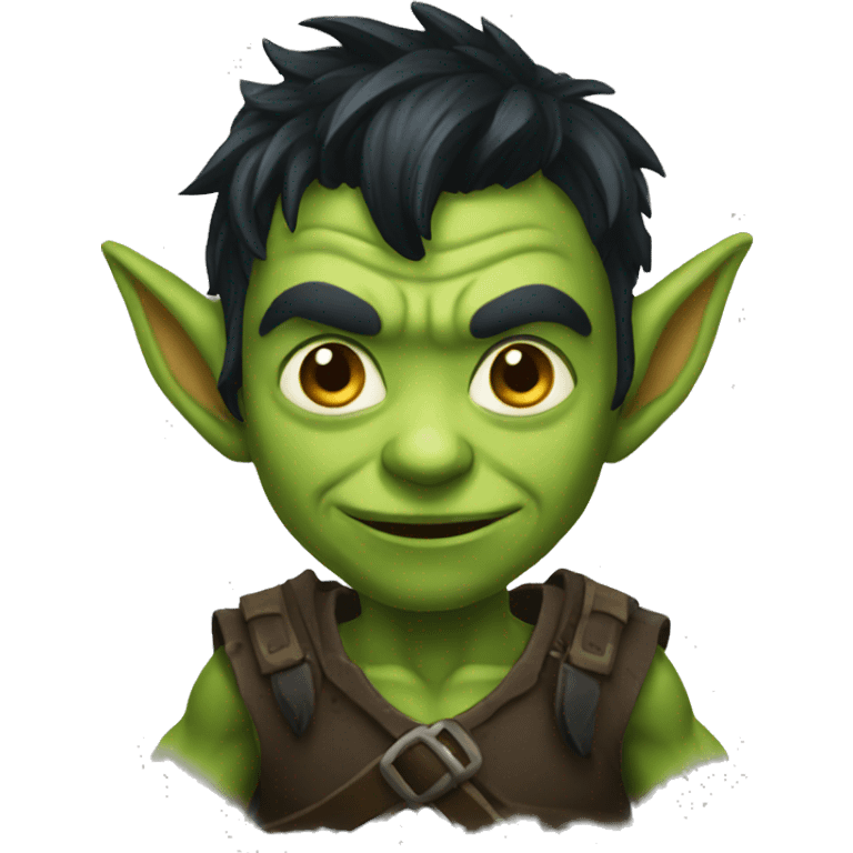 goblin dark hair emoji