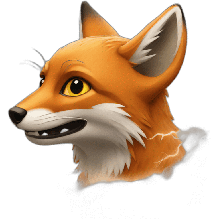 fox in a storm emoji