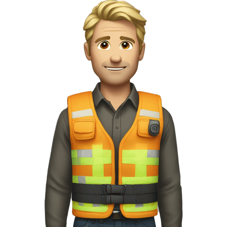 The man in the signal vest emoji