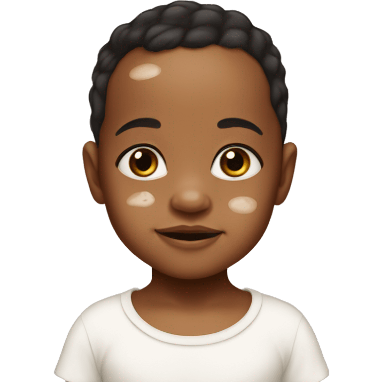 Baby with Vitiligo skin condition  emoji