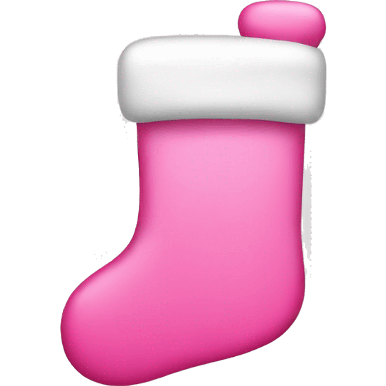 Pink Christmas stocking  emoji