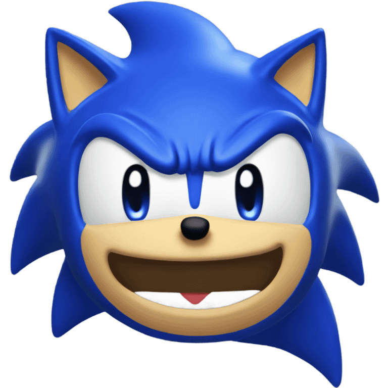 Blue sonic emoji