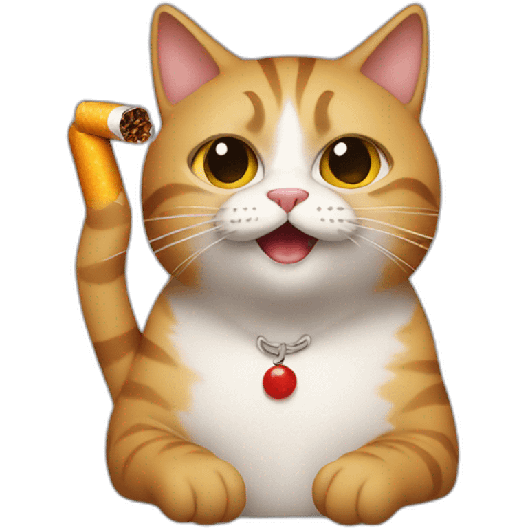 Cat with a cigarette emoji