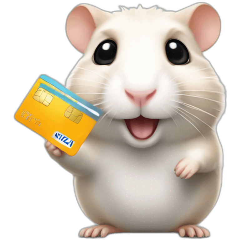 hamster with credit card emoji