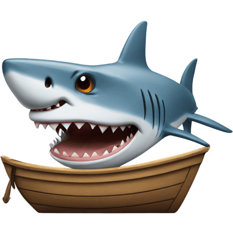 Shark on a boat emoji