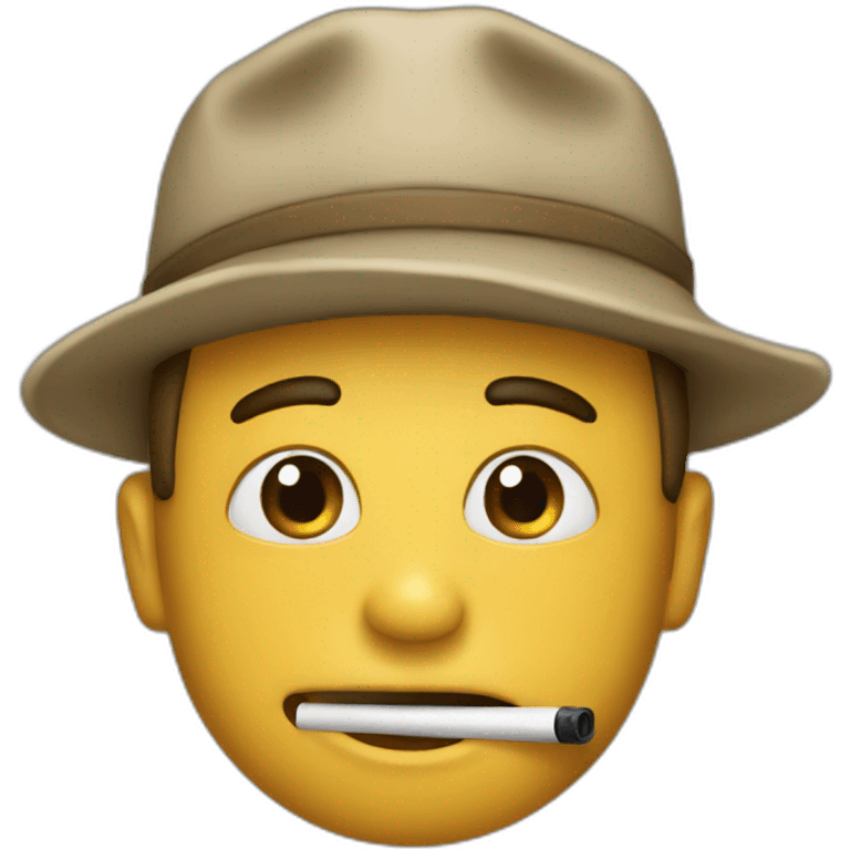 Emoji con gorra y fumando emoji