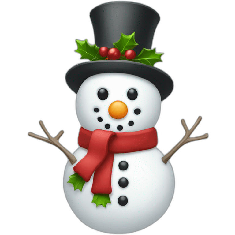 full body christmas hat snowman emoji