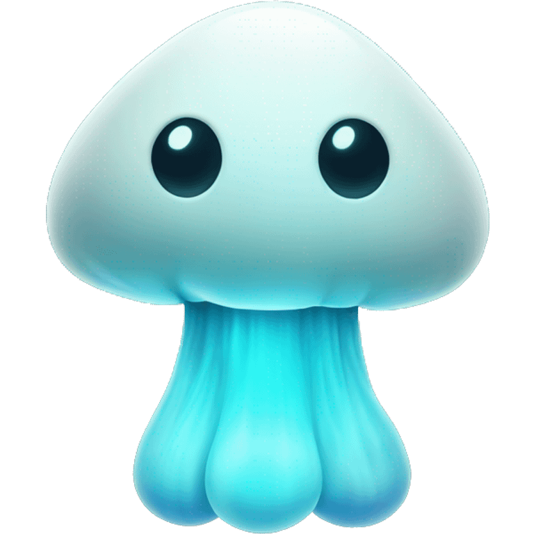 Ghost cyan glowing mushroom emoji