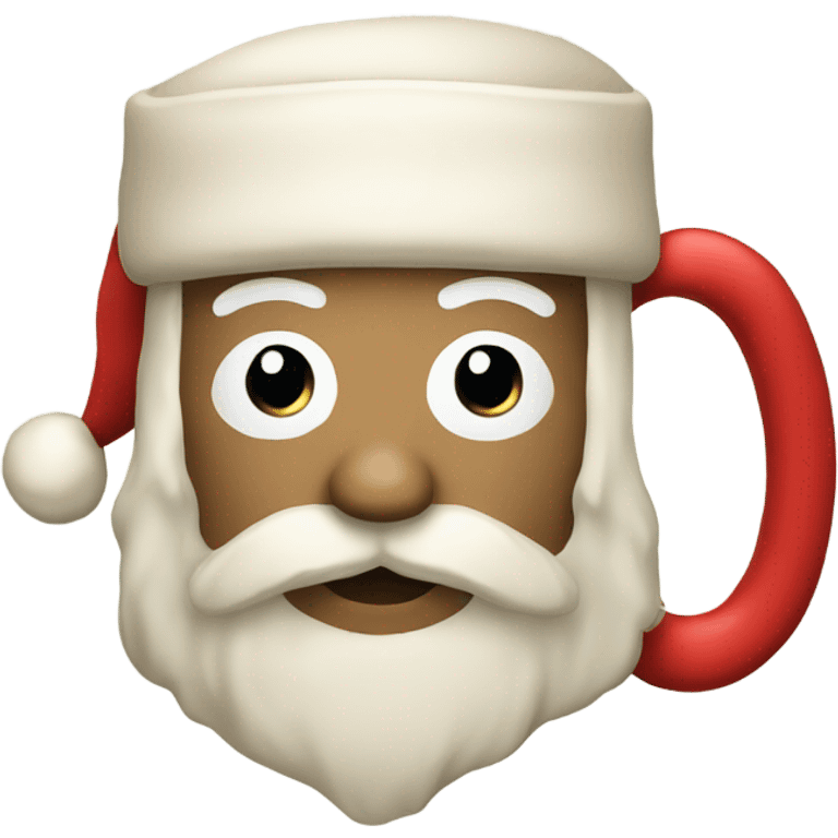 Beige Santa mug  emoji